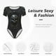 thumbnail image 4 of Balery Ornate Dark Skull Book Body de cuello redondo de manga corta para mujer Tops de manga corta Tops básicos-X-Large, 4 of 7
