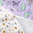 thumbnail image 4 of Homewish Goth Coffin Skull Twin Duvet Cover for Kids, Lavender Rose Butterfly Bat Twin Bedding, Halloween Reversible, 2pcs, 1 Duvet Cover and 1 Pillowcase, 4 of 6