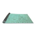 thumbnail image 2 of Ahgly Company Indoor Square Oriental Light Blue Traditional Area Rugs, 3' Square, 2 of 4