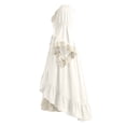 thumbnail image 4 of Anmrize Off Shoulder Renaissance Dress, Layered Hem Cosplay Costume, Full Length Halloween Dress, Renaissance Faire Outfit, Womens's Medieval Renaissance Costume Cosplay Over Dress, White M, 4 of 6