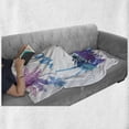 thumbnail image 6 of Saying Soft Flannel Fleece Throw Blanket, Tropical Hawaii Palm Trees Watercolor Stencil Design and Splashed Ink, Cozy Plush for Indoor and Outdoor Use, 50" x 70", Multicolor, by Ambesonne, 6 of 6