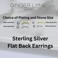 thumbnail image 2 of Solitaire Flat Back Stud Earrings by Ginger Lyne Sterling Silver 5A CZ 3mm or 5mm Stone, 2 of 5