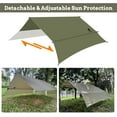 thumbnail image 3 of Ultra-Light Backpacking Camping Tarp with Detachable Side Wall Outdoor Tent Sun Shade Waterproof Tarp Shelter 10 x 12 ft, 3 of 7