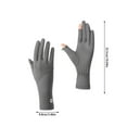 thumbnail image 2 of Women's Summer Sunscreen Gloves UPF UVB Protection Ice Silk Breathable Fabric Touchscreen Finger Tips Non-Slip Silicone Grip Driving Cycling Outdoor Activities One Size Fits Small-Medium, 2 of 5