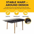 thumbnail image 4 of Blue Geometric Table Cloths for 3 Foot Rectangle Tables, Modern Abstract Gradient Marble Patio Waterproof Elastic Fitted Tablecloths, Washable Rectangular Table Cover for Camping, 4 of 8