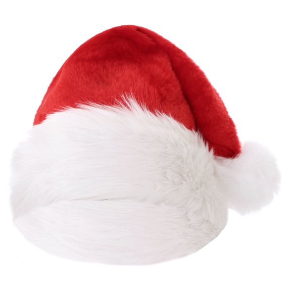 Zaldita Adults Christmas Hat Santa Hat Holiday Velvet Comfort Extra Thicken Fur Xmas Hat for New Year Type A 1Pc One Size