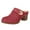 Red, variant on Women's Orthopedic Mules Clogs Open Back Slip on Chunky Heels Comfortable Casual Walking Shoes