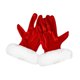 thumbnail image 3 of Guantes rojos navideños de invierno con dedos completos, guantes para disfraz de cosplay para escenario. 21 cm de largo, 3 of 9