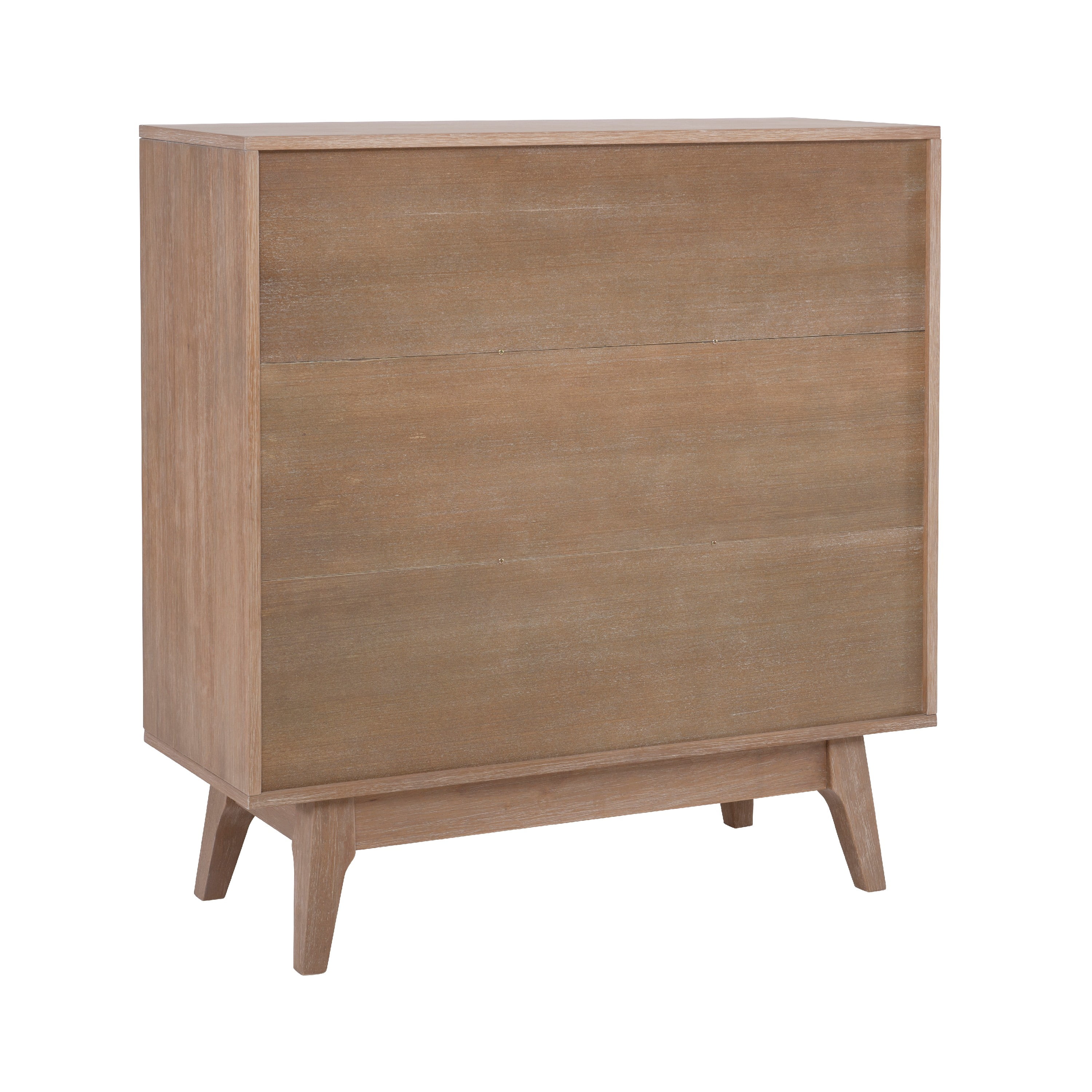 Powell Nixon 3-Tier Bookcase with 2 Sliding Door Panels, Natural