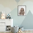 thumbnail image 5 of Stupell Industries Bear and Cub Family Grey Stripe Nursery Illustration Framed Wall Art Design by Daphne Polselli, 24" x 30", Black Framed, 5 of 5