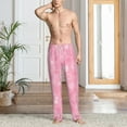 thumbnail image 5 of Uemuo Breast Cancer Awareness Pattern Men's Wide Leg Palazzo Lounge Pants with Pockets Light Weight Loose Comfy Casual Pajama Pants-XX-Large, 5 of 9