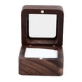 thumbnail image 4 of Wooden Ring Box, Elegant Safe Double Ring Box Transparent Lid Professional  for Wedding for Couple, 4 of 7