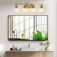 thumbnail image 3 of ACE-LIGHTS,Golden 4-Light Vanity Light with Clear Glass Shades(Bulbs Not Included),Bathroom Wall Fixture for Bathroom,Dressing room,Living Room,Bedroom(Golden), 3 of 10