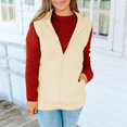 thumbnail image 1 of Puntoco Chaqueta Sin Mangas Con Estampado De Cuadros De Invierno Para Mujer, Cárdigan Con Parte Delantera Abierta, Abrigo De Peluche, 1 of 9