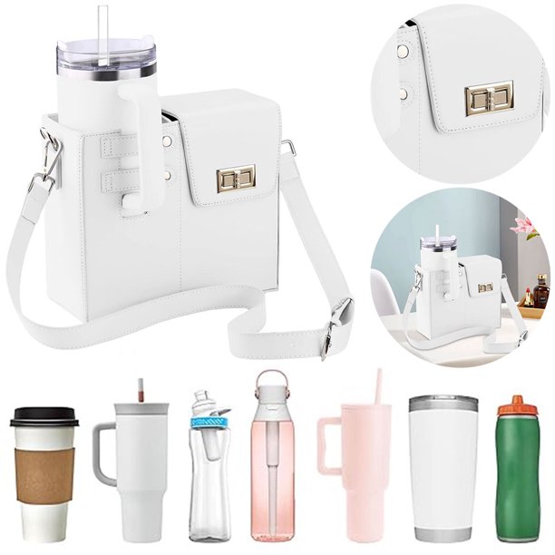 Soporte para Botella PU Funda Protectora Portátil Con Correa Exteriores Universal (E)