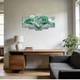 thumbnail image 5 of ZHONGYUTONG 5Pcs Gray and Green Wall Art for Living Room Ocean Wave Pictures Love Heart Canvas Prints Abstract Water Paintings Couples Bedroom Bathroom Decor (10x16inx2pcs 10x20inx2pcs 10x24inx1pcs), 5 of 5