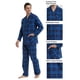 thumbnail image 5 of Apparonia Conjunto de Pijamas para Hombre, Pijamas de Algodón con Cuello con Muescas para Hombre, Ropa de Dormir de Manga Larga para Hombre con Bolsillos y Parte Delantera, Fly Fresco Verde Azulado XL, 5 of 7