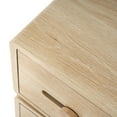 thumbnail image 4 of Christopher Knight Home Robot Side Table with Frosted Glass Door, Hidden Drawer & Elevated Base, Natural, 4 of 9