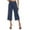 Navy #812, variant on Bovemsi Casual Pants for Women 2025 Womens Loose High Waisted Wide Leg 2025/3/4 Drawstring Trousers With Pockets Casual Wide Leg Trousers