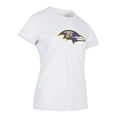 thumbnail image 3 of NFL Playera Aficionado Básica Baltimore Ravens Blanco para Mujer, Talla Chica, 3 of 5