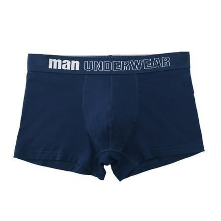 

HEVIRGO Men Boxers U Convex Breathable Bouncy Mid Waist Casual Protective Letter Print Elastic Waist Men Underpants Men Inner Wear Clothes