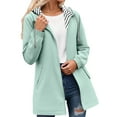 thumbnail image 2 of Women's Lightweight Hiking Windbreaker Jacket With Hood Striped Pockets Outdoor Anorak Coat For Trekking Travel, 2 of 7