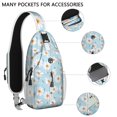 thumbnail image 2 of Cute Yellow Daisy Artwork Hiking Daypack – Breathable Back, Adjustable Strap, Durable Stitching – Boho Retro Flower Print, 2 of 5