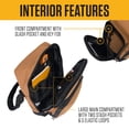 thumbnail image 3 of Bandolera Carhartt duradera con cremallera para hombre y mujer, color negro, 3 of 7