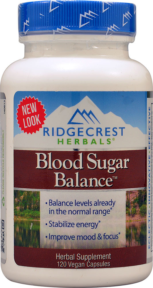 RidgeCrest Herbals Blood Sugar Balance 120 Vegan Capsules