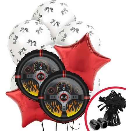 Heart Party Bouquet - Racecar Racing Party Balloon Bouquet