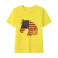 thumbnail image 2 of Delliss Kids Tops Horse Print Short Sleeve Summer Tshirts Girls Color Block Loose Fashion Tees 2-15 Years, 2 of 5