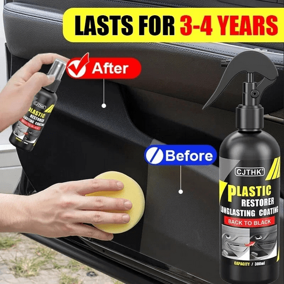 Car Plastic Restorer Back To Black Gloss Plastic Renovator Longlasting Coating-50ML
