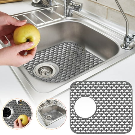 

Silicone Sink Mat Rear Kitchen Sink Protector Accessory Folding Non-slip Sink Mats For Bottom Of Stainless Steel Porcelain Sink Christmas Halloween Decoration Family Kitchen Home Essentials XYZ 2548