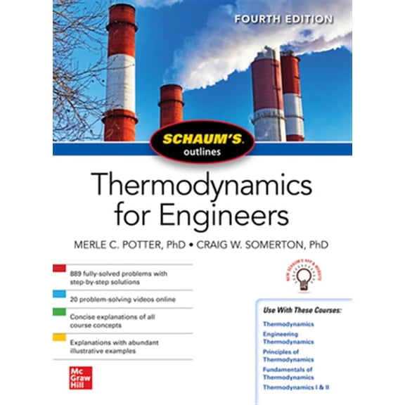 Pre-Owned Schaums Outline of Thermodynamics for Engineers, Fourth Edition (Paperback) 1260456528 9781260456523
