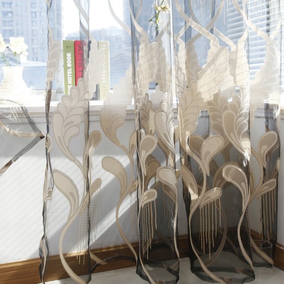 TIELUTT Sheer Curtain Window Voile Drape 1 Panel Fabric Smart Sheer Insulating Curtain Curtains Small Windows 50 Curtains Length Showroom Curtains Curtains Temporary for Bedroom
