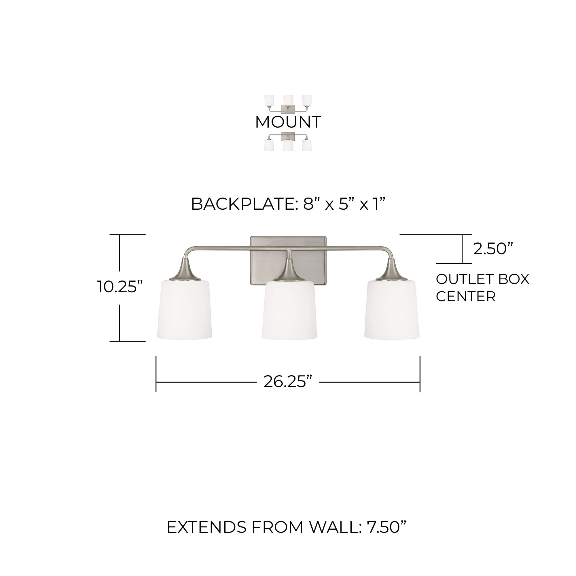 Capital Lighting 148931AD-541 Presley 3 Light 27" Wide Vanity Light - Brass