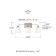 thumbnail image 3 of Capital Lighting 148931-541 Presley 3 Light 27" Wide Vanity Light - Nickel, 3 of 7
