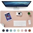 thumbnail image 1 of Table Pad, Desk Pad, 90 * 45cm Pu Leather Table Pad, Laptop Table Pad, Double-Sided (Pink / Silver), 1 of 5