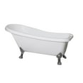 thumbnail image 2 of Dreamwerks 67"W x 31"D x 31"H White Freestanding Clawfoot Bathtub, 2 of 10
