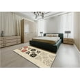 thumbnail image 4 of Ahgly Company Indoor Round Patterned Wheat Beige Area Rugs, 5' Round, 4 of 6