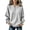 19#Gray, variant on Womens Waffle Knit Pullover Top Long Sleeve Button Detail Henley Neck Knit Sweater Top Loose Fit Casual Work Office Fall Spring