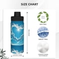 thumbnail image 3 of Yiaed Heart Shaped Cloud Print Sports Insulated Kettle Bottle Reusable Stainless Steel Insulated Cup, Outdoor Portable Casual Stainless Steel Insulation Cup, 3 of 7