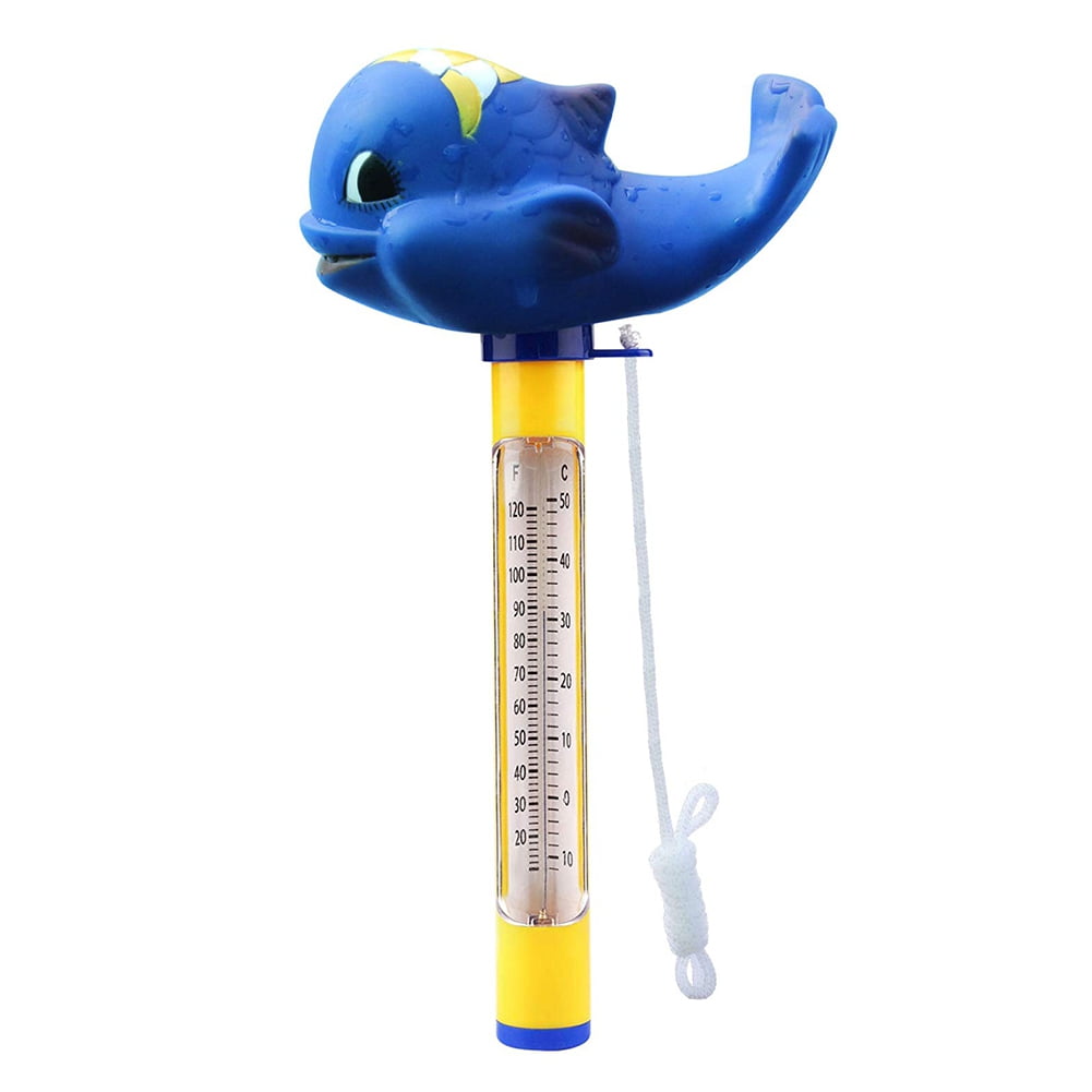 Swimming Pool Cartoon Water Thermometer Indoor and Outdoor use Yellow 