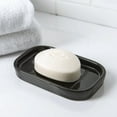 thumbnail image 3 of Basic Ceramic Soap Dish For Bathroom Countertop Practical Soap Bar Holder Black, 3 of 6
