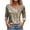 Khaki, variant on WREESH Womens Fashion Dressy Tops Side Button V-Neck Printed Long Sleeved Shirt T-Shirt Pullover Khaki