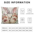 thumbnail image 6 of COMIO Happy Easter Pillow Covers Striped Hello Spring Floral Bunny Rabbit Eggs Decorative Farmhouse Throw Pillowcases for Home Sofa Couch Decoration &nbsp;2pc, 6 of 6