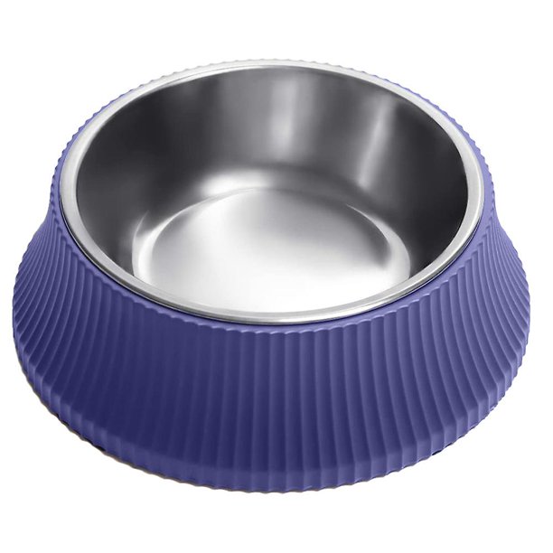 Cuenco para perros de acero inoxidable con Base de goma para comida y agua, plato para mascotas, cuenco para gatos