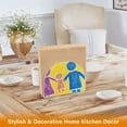 thumbnail image 5 of Children Doodle Family Thick U Shape Acrylic Napkin Holder Non Slip Space Saving for Kitchen, 5 of 9