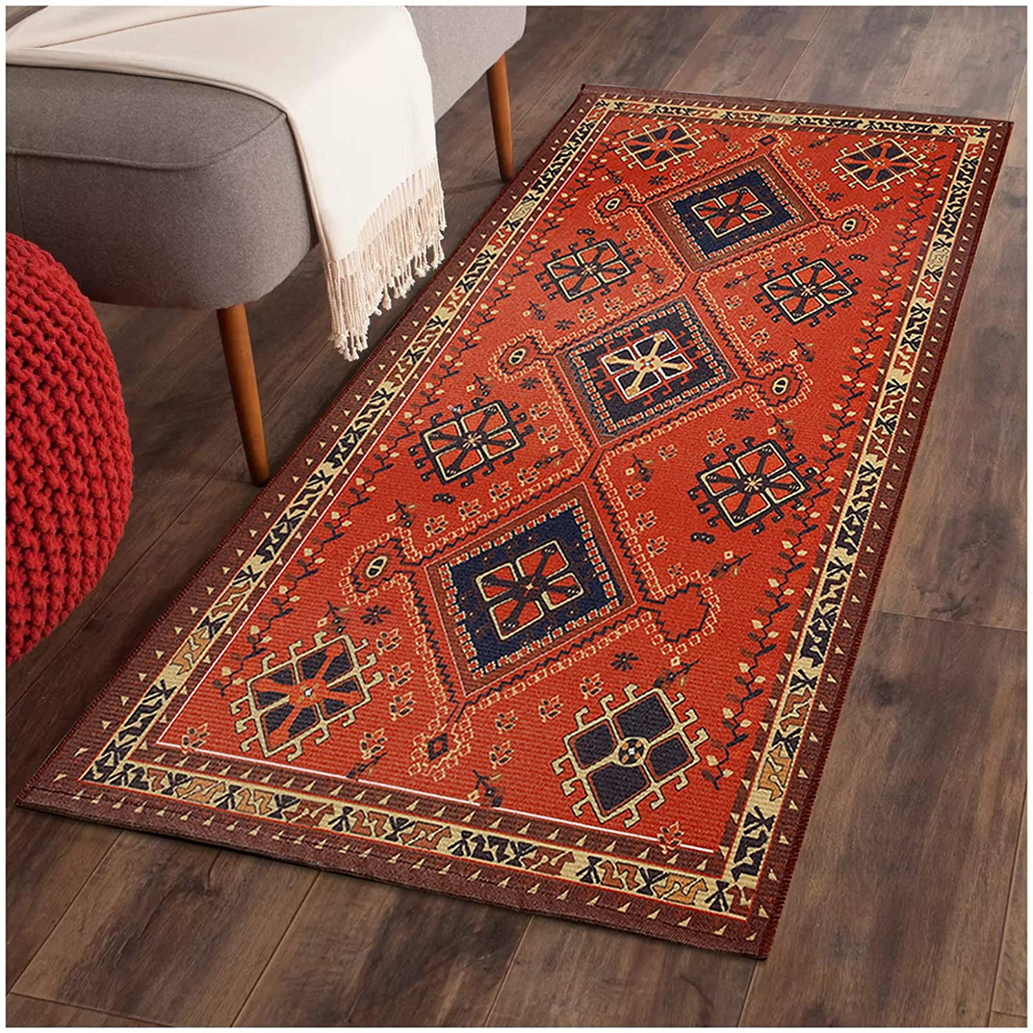 retro accent floor mat Colorful vintage runner rug primitive kitchen doormat striped kilim rug small tapis rustic wall hanging carpet
