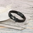 thumbnail image 3 of Stylish Braided Leather Bracelet for Men - Adjustable Clasp Wristband for Casual and Formal Wear - Durable Handmade Accessory for Everyday Use, 3 of 3